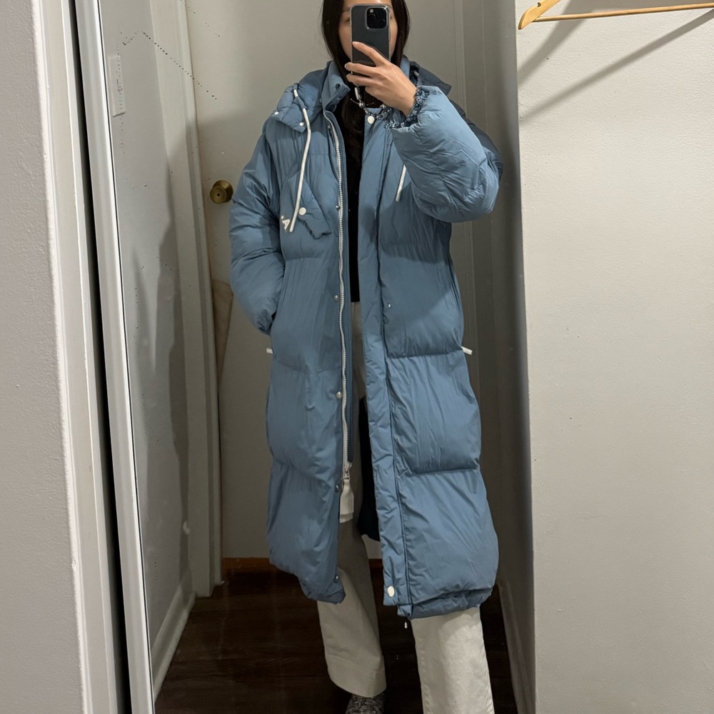 The Arrivals Turbo Puff Blue Puffer Coat